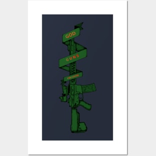 God Guns Freedom Posters and Art